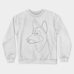 German Shepherd - one line drawing Crewneck Sweatshirt